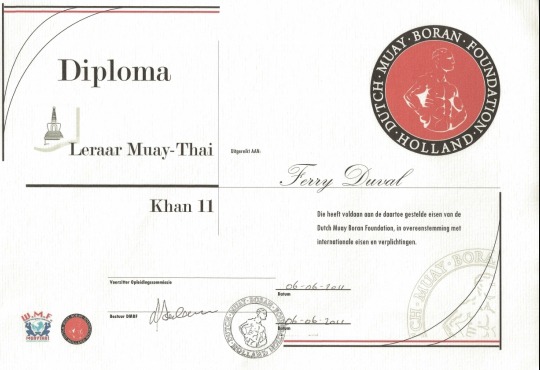 Diploma leraar Muay-Thai khan II